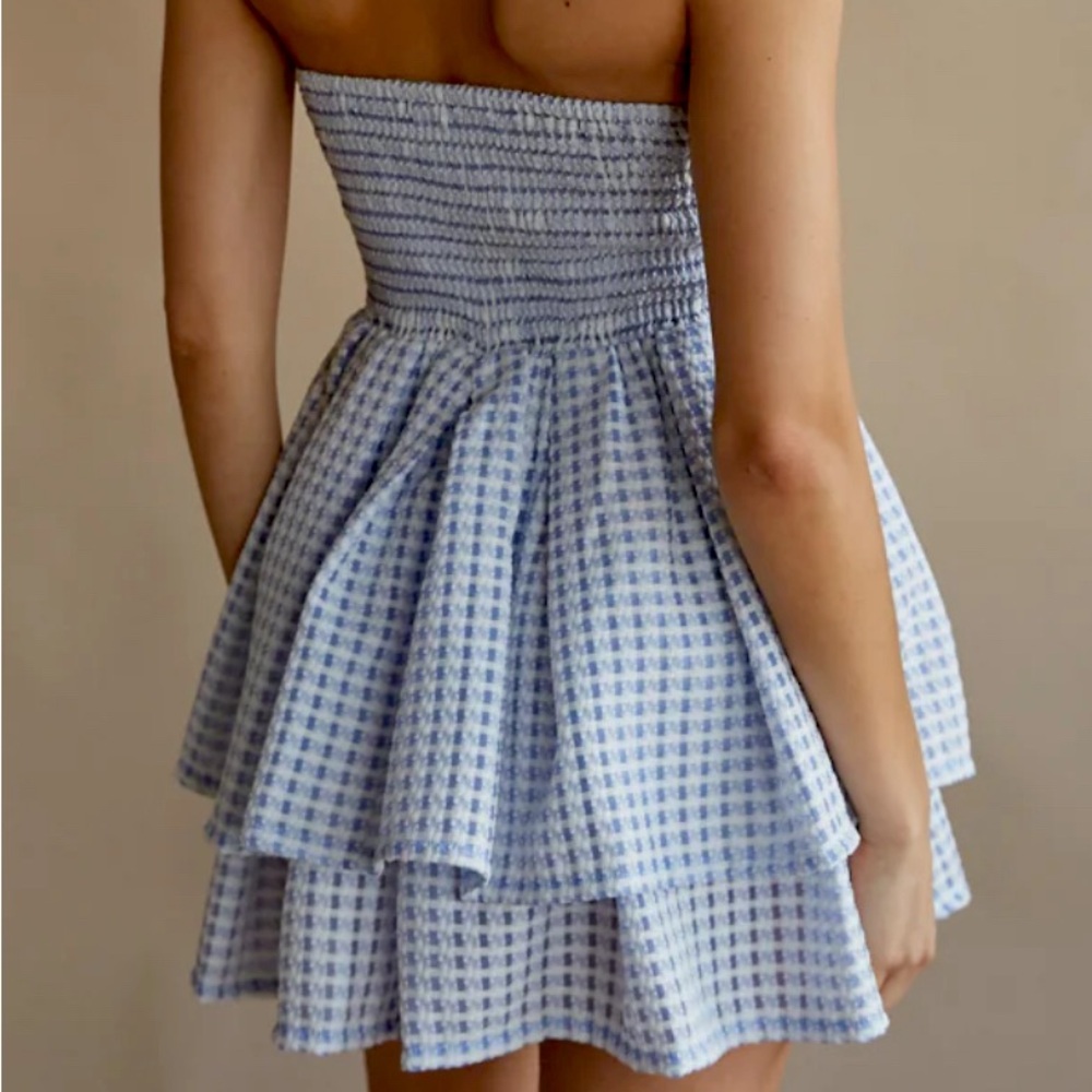 American Threads Strapless Mini Dress.